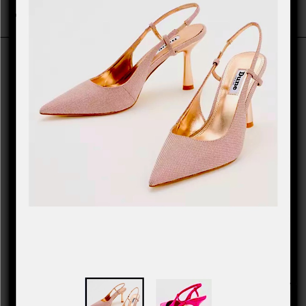 Dune London Slingback Pumps Sz 10 (41EU). Champagne Gold. Fits like a 9